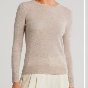 beige hummus heather cashmere sweater